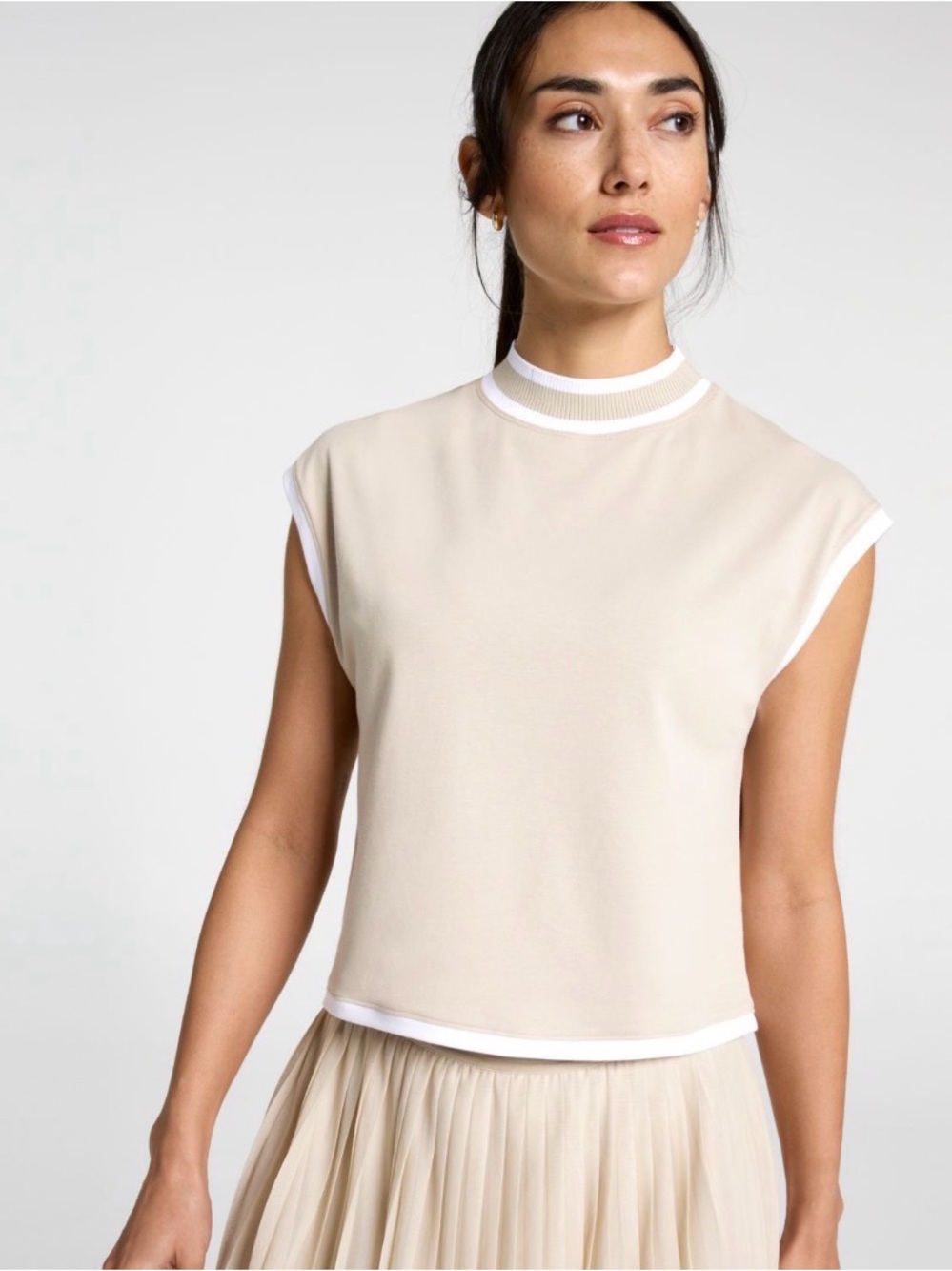 CALIA Women’s Ribbed Cropped Mock Neck Tank - NWT